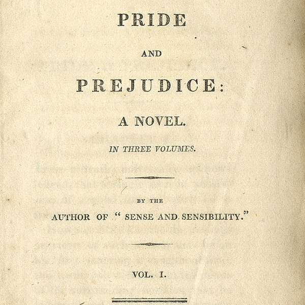 Title page from the first edition of the first volume of Pride and Prejudice London T Egerton 1813
